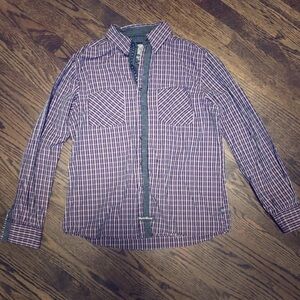 Purple Checkered Men's Dress Shirt